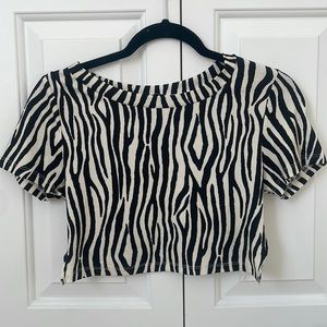 Zebra crop top